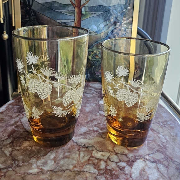 Libbey Other - Vintage Libbey Pinecone Tumblers